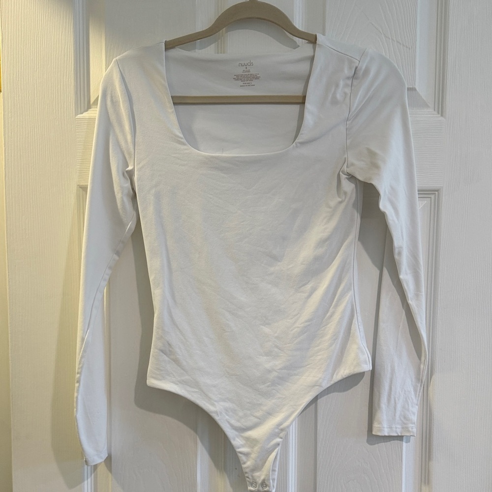 nuuds Cream Long Sleeve Bodysuit